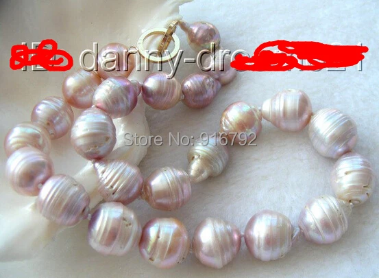 

Wholesale >>>>AMAZING huge 18mm lavender SOUTH Reborn keshi pearls necklace