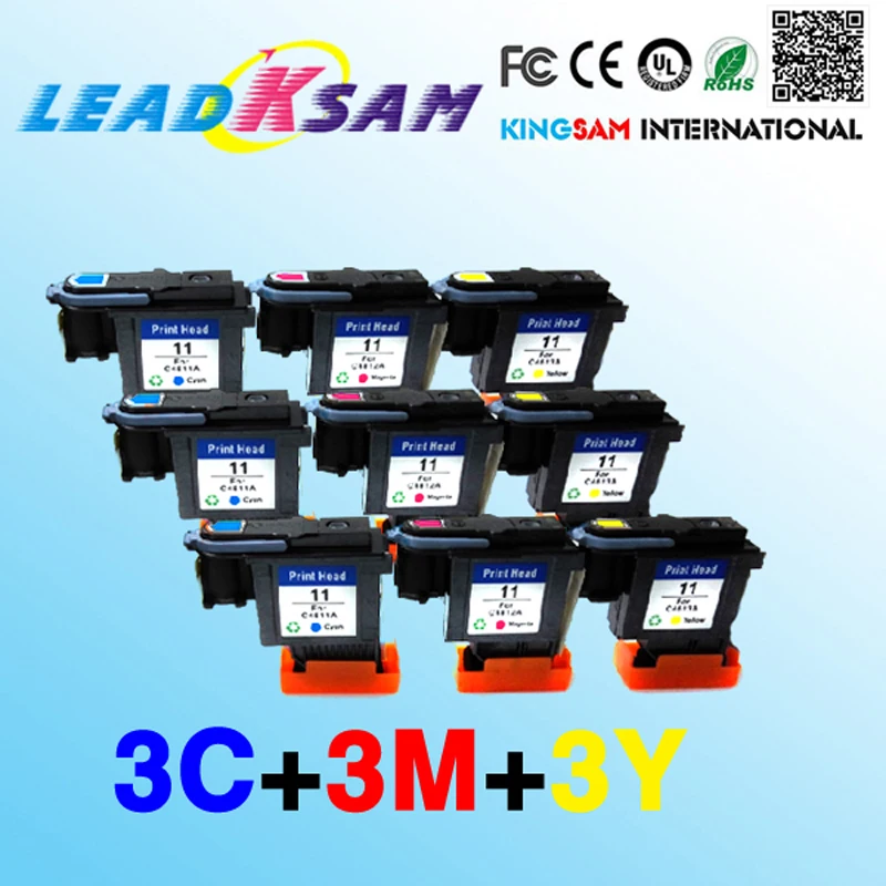 Печатающая головка 3C + 3M 3Y совместима с hp11 для 500 510 500PS 800PS 110 800 k850 принтера |