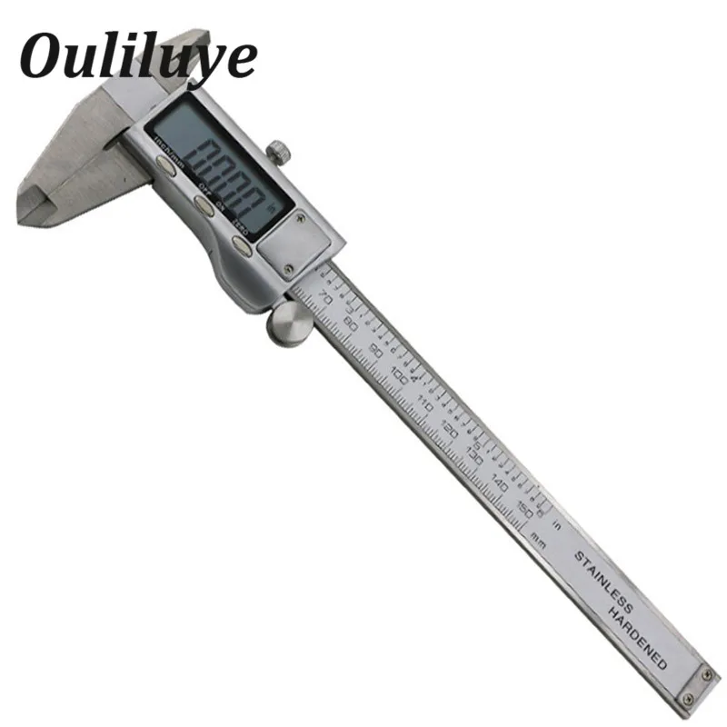 

Digital Vernier Caliper Metal 6 Inch 150mm Steel Electronic Precision Caliper Gauge Micrometer LCD Depth Measuring Ruler Tool