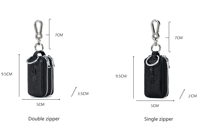 Фирменный держатель для ключей с крокодиловым узором и двойной застежкой-молнией от westкрик, кошельки для ключей от автомобиля, большая вместительность, органайзер, сумка для ключей