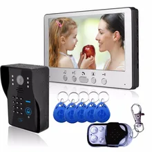 7 “de Color de Vídeo Teléfono de La Puerta Del Intercomunicador del teléfono de Puerta de Intercomunicación de Vídeo IR Cámara de Visión Nocturna Kit de Timbre para el Apartamento