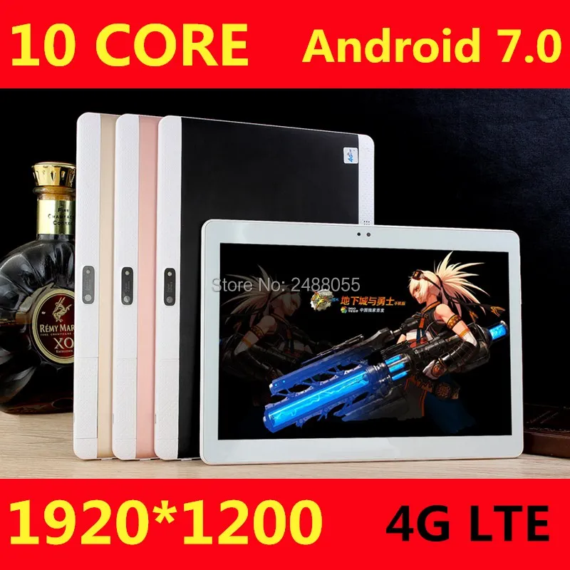 Бесплатная доставка DHL Android 7.0 10 дюймов планшетный ПК Дека core 4 ГБ Оперативная память 64 ГБ Встроенная память 10 ядер 1920*1200 IPS дети подарок