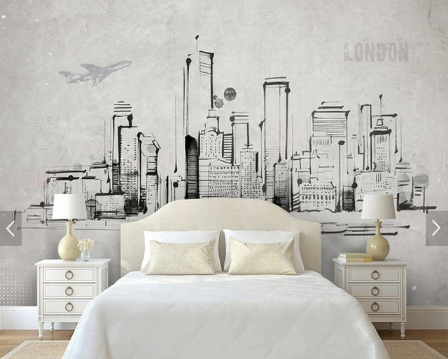 nordic minimalist architecture art personality wallpaper living room