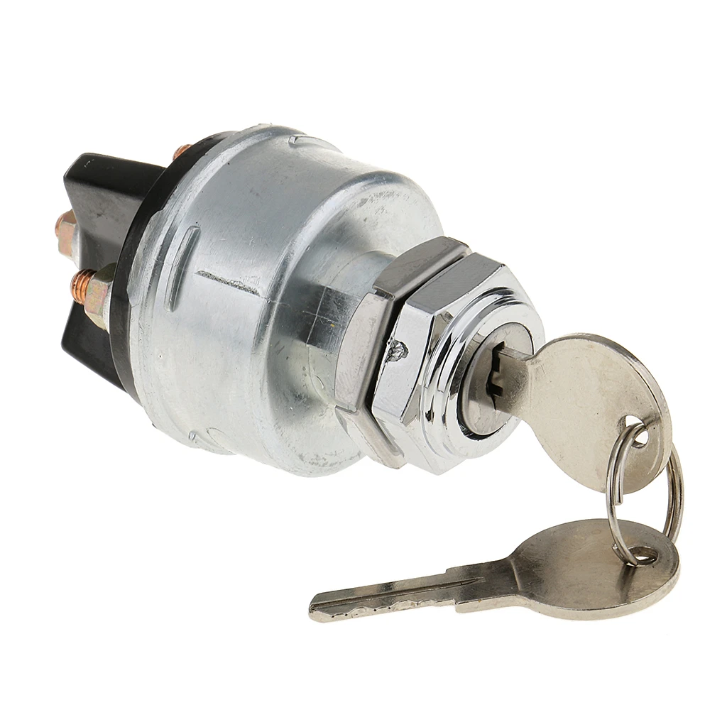 Llave de encendido Universal, interruptor de de montaje empotrado, 2 llaves, 3 posiciones, apagado, encendido, arranque montajes, gas, Tractor, coche, camión, autobús, herramientas|Relés e interruptores de coche| - AliExpress