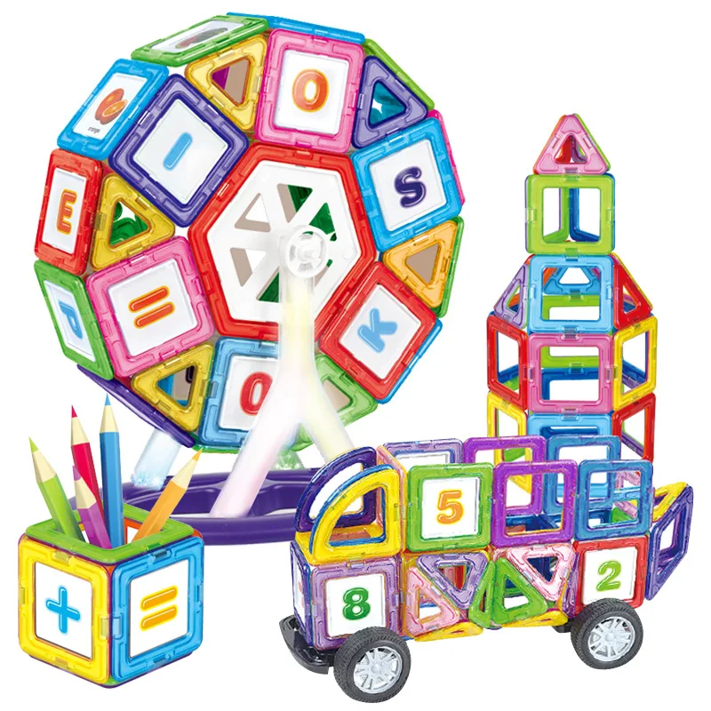 

140pcs Big Magnetic Block Building Models Building Toy Enlighten Plastic Model Kits Educational Toys For Toddlers Gift
