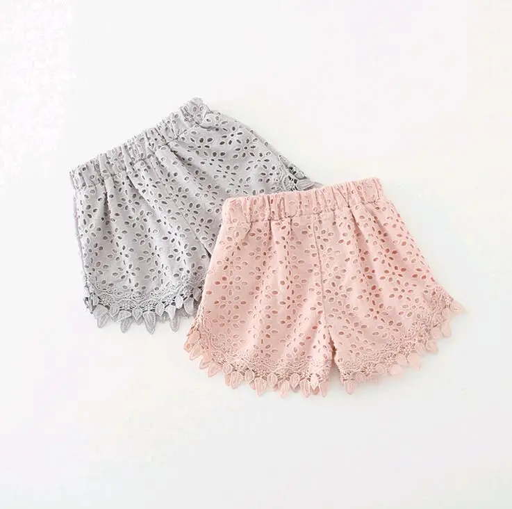 2016 New summer,girls cute lace shorts,children fashion shorts,hollow