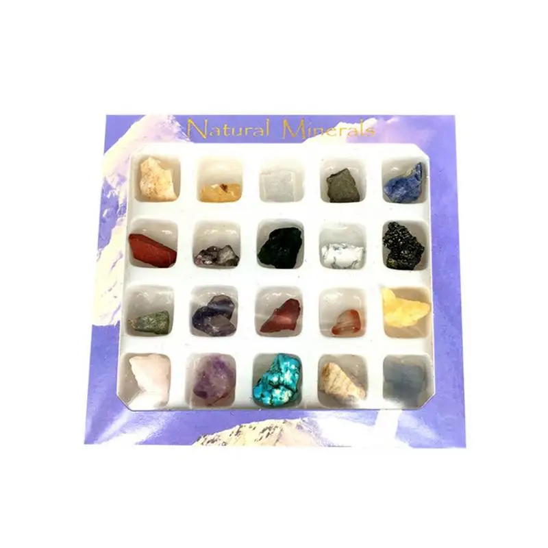 20 шт., набор украшений для художественного украшения, подарки, камни и кристаллы, натуральные камни, минералы - Цвет: colorful