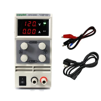 

KPS1203D Variable DC Power Supply 120V 3A Adjustable Switching Regulated Power Supply Digital with Alligator Leads lab Equipment