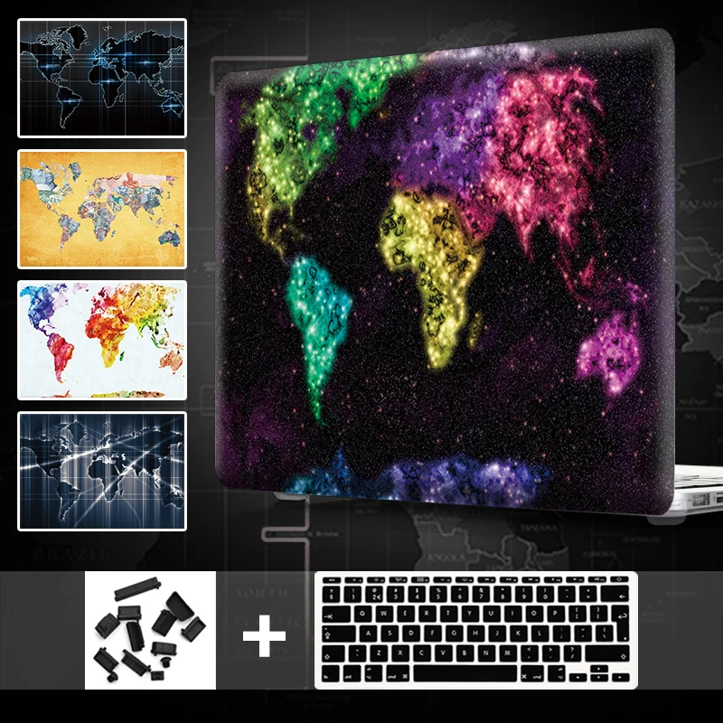 Новый мультяшный чехол для Macbook New pro 13 2018 2017 ноутбука карта Жесткий ПК Pro A1706 A1708 A1989