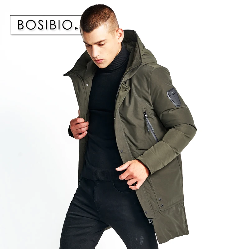 Зимняя мужская куртка с капюшоном, однотонное толстое длинное пальто, Мужская качественная модная теплая парка, новое поступление 89815