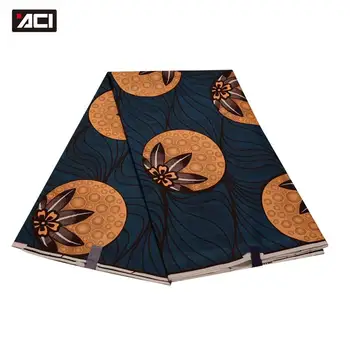 

ACI 6 Yards Gift African Wax Prints Fabric Nigeria Ankara Print Polyester Wax Tissu Africain Indonesian Batik Fabric For Party