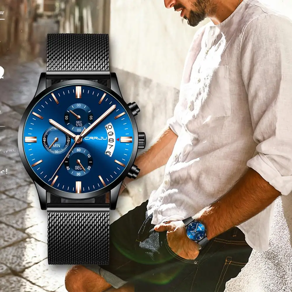 

Business Style Men Watch Simple Dial High Quality Quartz Male Wristwatches Movement Clock Hot Mesh Strap Relogio Masculino@50