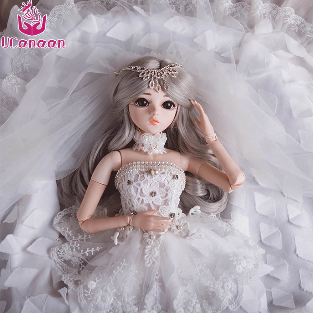 UCanaan 1 3 Gadis BJD Boneka Dengan Pakaian Sepatu Wig Makeup