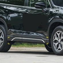 Автомобильный Стайлинг крышка ABS отделка кузова, молдинг на боковые двери рама палка полосы стример молдинг для Subaru Forester SK аксессуары