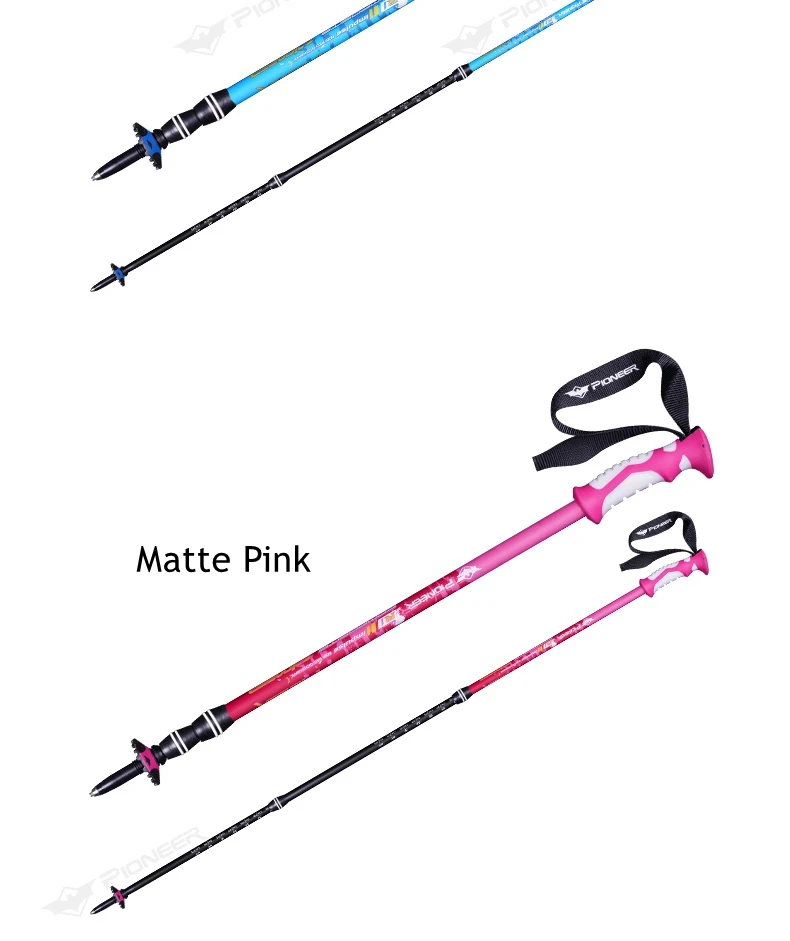 Pólos de Caminhada Ultraleves de Alumínio Lote Caminhada Pólo Nórdica Telescópica Alpenstock Bengala Muleta Senderismo Cores Foscas 2 Pçs - 7 Caminhada Nórdica Telescópica Alpenstock Ultraleves De Alumínio