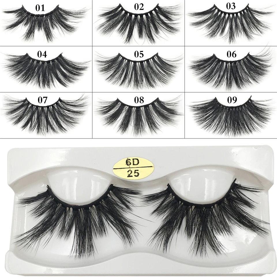 

28 Styles 25mm Lashes Wholesale False Eyelashes Dramatic Long Thick 3d Lashes Maquillaje Vendors full Strip False Lashes