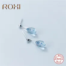 ROXI 925 пробы, серебряные серьги в форме капли воды, серьги-гвоздики для женщин, свадебные серьги, ювелирное изделие, Букле д 'Орель, femme
