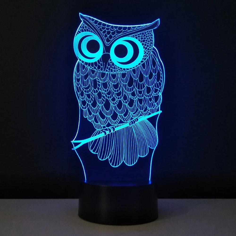3D Illusion Lampes Créativité LED Veilleuse 7 Couleurs Tactile Interrupteur USB 3D Illusion Lampes Créativité LED Veilleuse 7 Couleurs Tactile Interrupteur USB