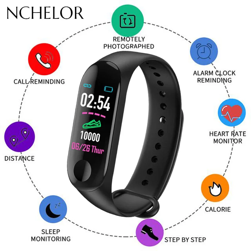 

Color Screen Sport Smart Wristband IP67 Waterproof Watch Pedometer Calorie Calculation Activity Tracker Band for Men Women Kids