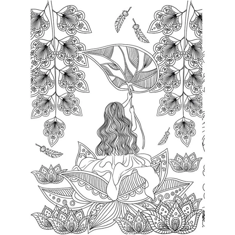 Golden Age Fantasy Coloring Book For Adult Children