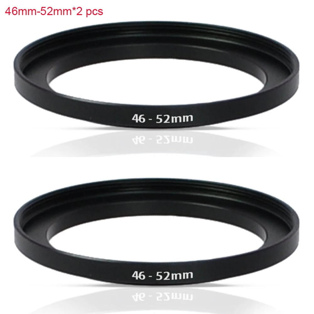 

JUST NOW High-quality 2PCS 46-52MM Step-Up Ring Filter Adapter (46MM Lens to 52MM Accessory) (2 PCS Ring Filter Adapter)