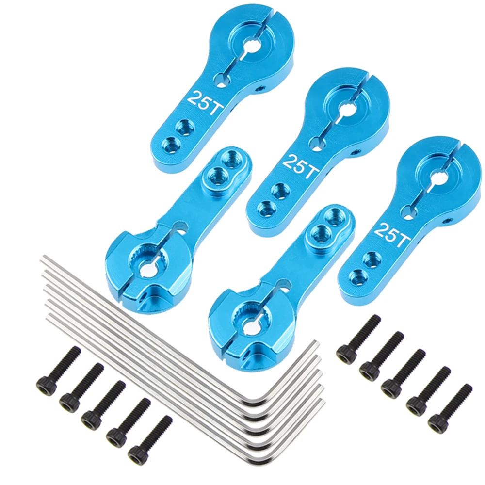 

5PCS 35 mm 25T Aluminum Servo Horn M3 threads For Rc Hobby Model Car/Boat Futaba Hsp Hpi Wltoys Himoto Redcat Traxxas Axial