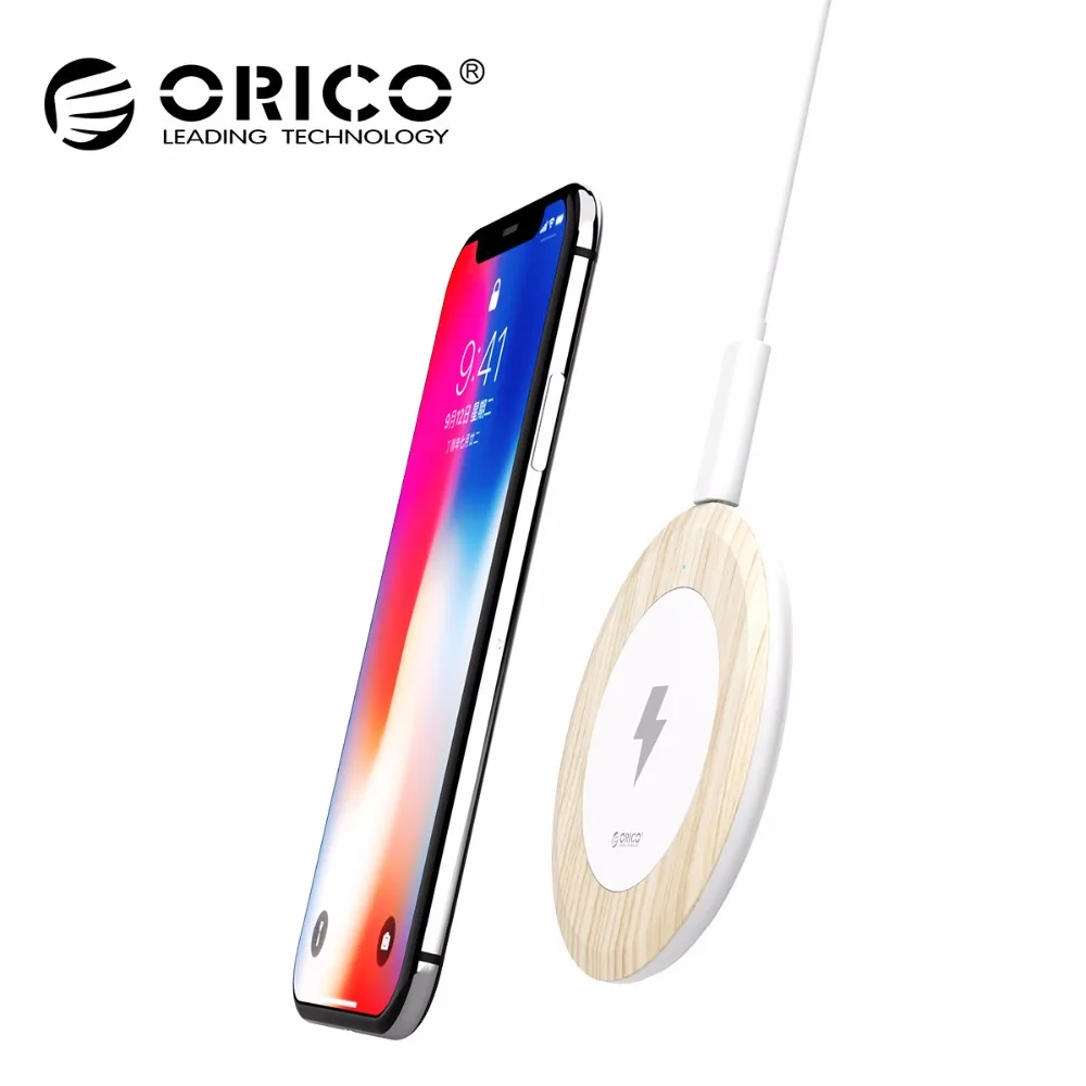 

ORICO Wireless Charger for iphone X/8/8 Plus Fast Charging Wireless USB Charger Adapter for Samsung/S6/S7/S8/S8