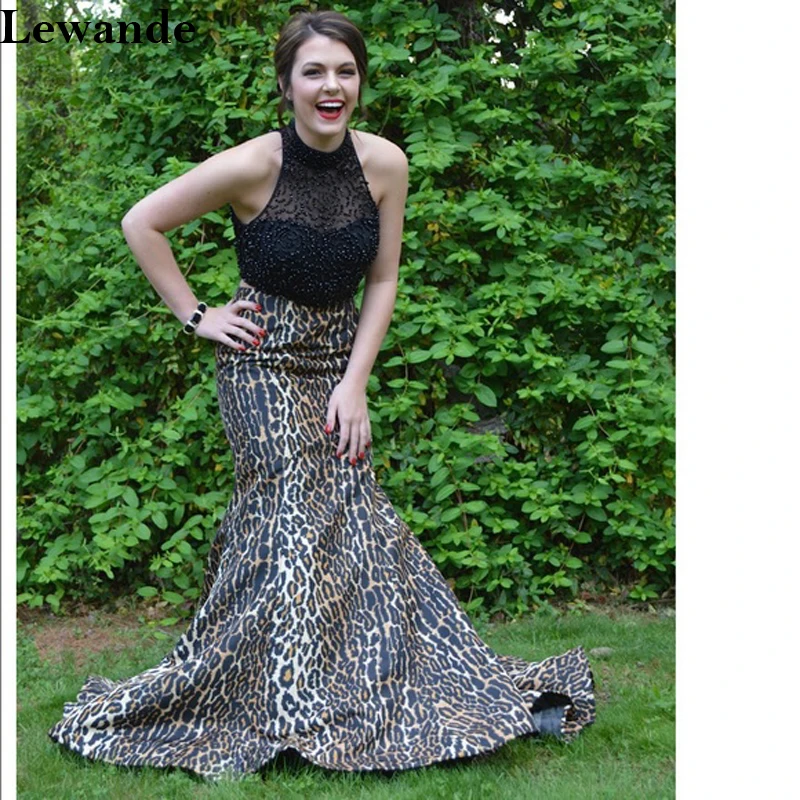 leopard homecoming dress