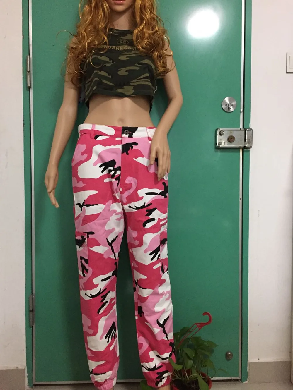 Pantalon Femme, свободные сексуальные штаны, женские камуфляжные панковские брюки, розовые камуфляжные оранжевые фиолетовые розовые спортивные штаны, мешковатые штаны для хип-хопа