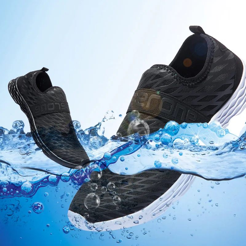 

Summer Quick Dry Water Shoes Men Breathable Beach Outdoor Wading Shoes Lightweight Swimming Sneakers Big Size Male Aqua Shoes