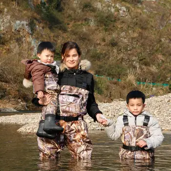 

HANITE Breathable & Waterproof Wader attached Neoprene Stockingfoot, Camo Pattern Wader Pants for Fishing, Hunting, Camping