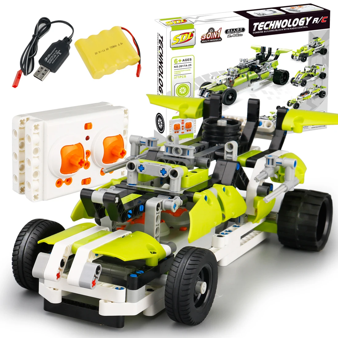 

DIY Building Block High Speed RC Car Off-road Vehicle Deformation Vehicle Early Learning Educational Toys For Children