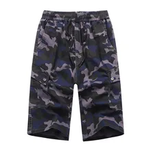 Мужские шорты Карго Прохладный Камуфляж Лето Лидер продаж из хлопчатобумажной ткани на каждый день Короткие штаны Удобная брендовая одежда камуфляжные шорты 3
