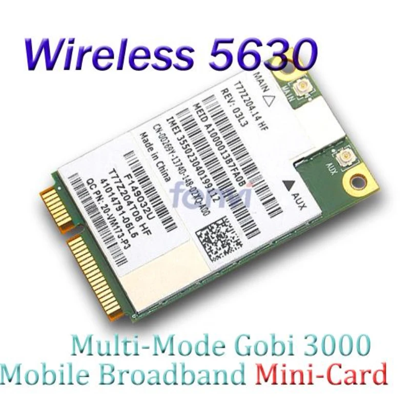 Unlocked Gobi3000 Wireless 3G WWAN Broadband Mini PCIe Card HSPA +/EV