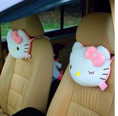 Милый hello kitty Автомобильный подголовник Подушка KT розовый авто Безопасность PP