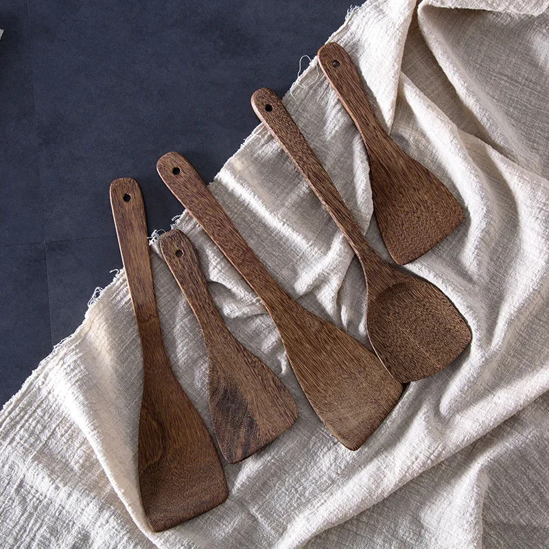 1PCS wood spatula household spatula nonstick wood shovel kitchen wooden