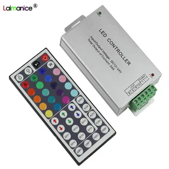 

RGB Led Controller for 3528 5050 2835 RGB SMD led strip 12V-24V 12A 24A 24key 44keys wireless Dimmer IR Remote Control