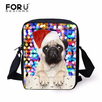 

FORUDESIGNS Women Messenger Bag For Kindergarten Children Girls Boys 3D Cute Dog Printing Bags For Christmas Best Gift Mochila