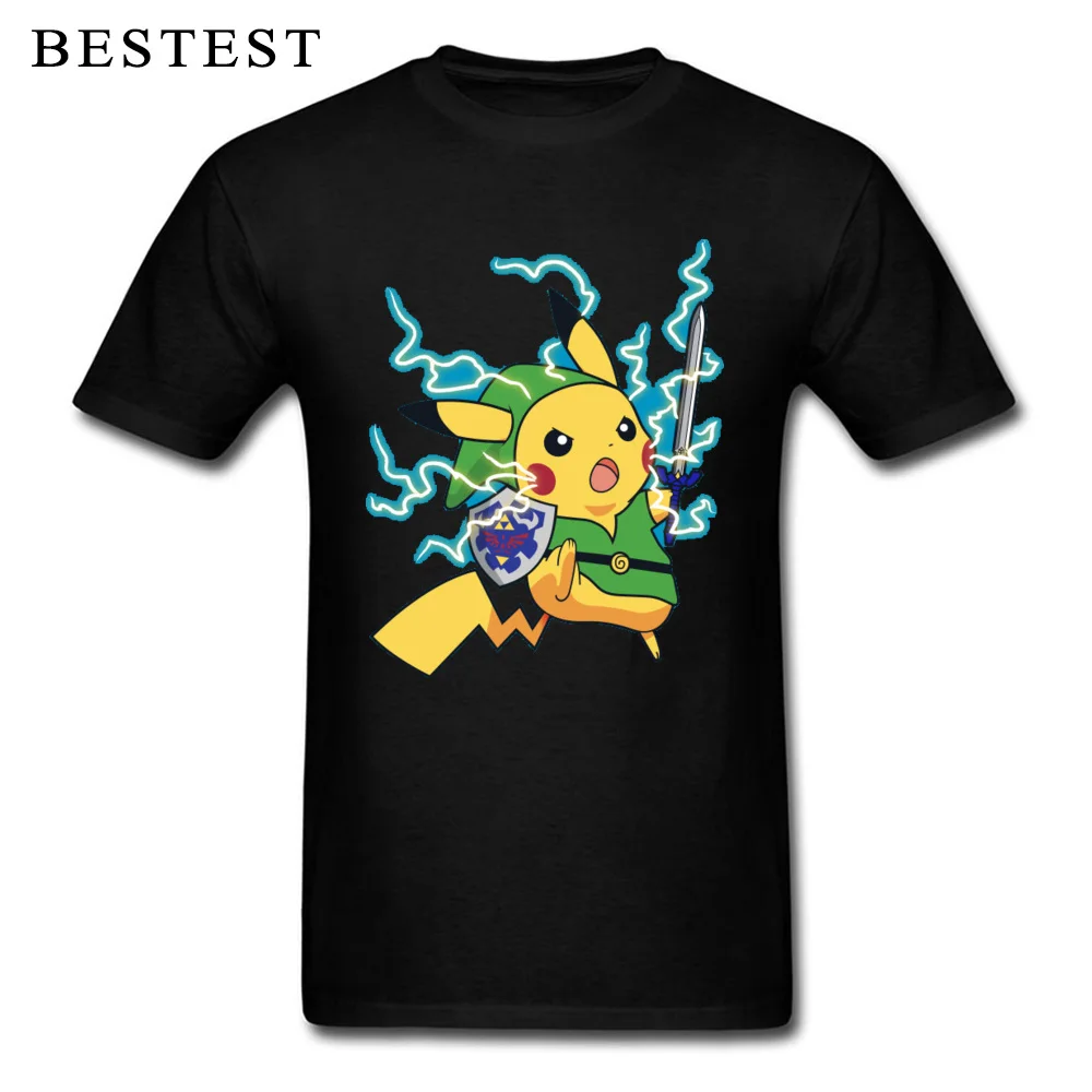 

Legend Of Zelda T-shirt Men Hyrule Pikachu Tees Cool Marvel Thor Tops Pokemon 100% Cotton T Shirt Drop Shipping Anime Tshirts