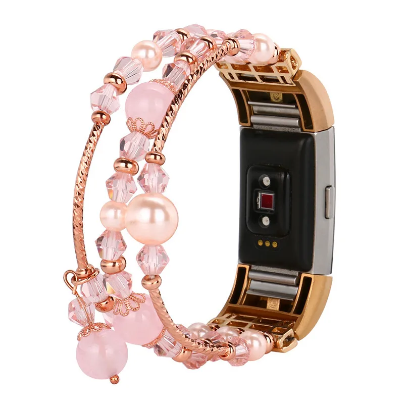 

Fashion Sports Beaded Bracelet Strap Band For Fitbit Charge 2 H1TY0