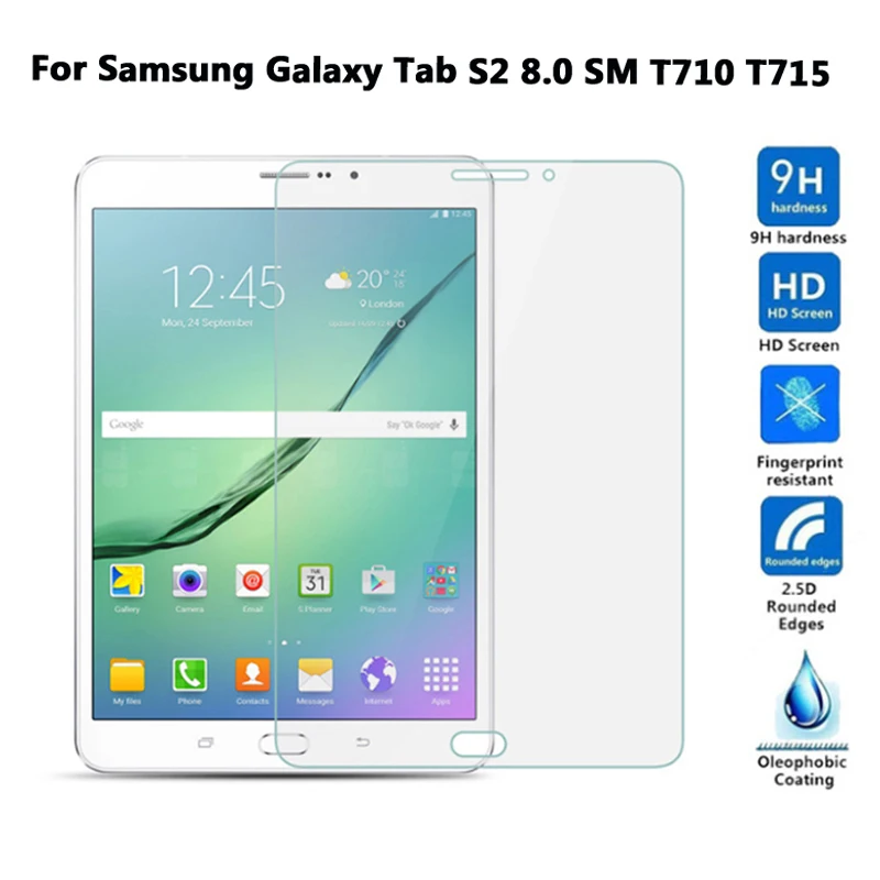 

for Samsung Galaxy Tab S2 8.0 Wi-Fi 3G LTE SM T710 T713 T715 T715C T719 8" WIERSS Tempered Glass Screen Protector Film bag case