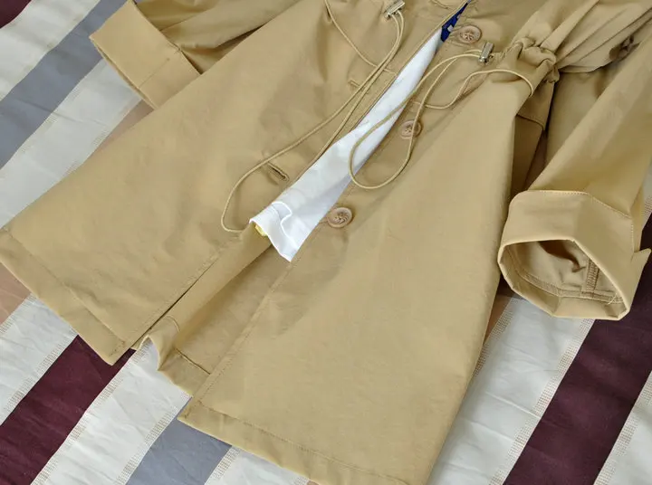6XL 2019 новые весенние летние женские тонкие ветровки корейские 3/4 рукава большого размера длинные тренчи женские пальто X973
