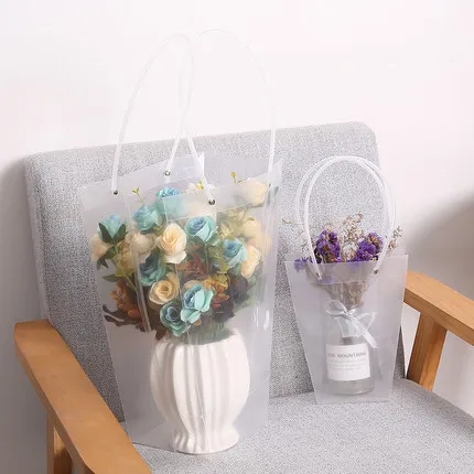 PVC Bouquet Flower gift Boxes Living Vases Florist Box Plant bags Birthday party and Weeding Thank You Gift Bags | Дом и сад