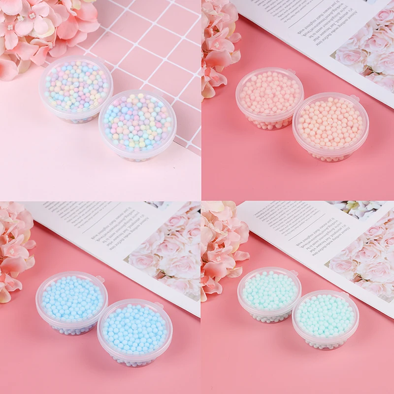 

2018 New 2Packs Foam Filler Slime Mud Ball Toys DIY Snow Mud Particles 4-6MM