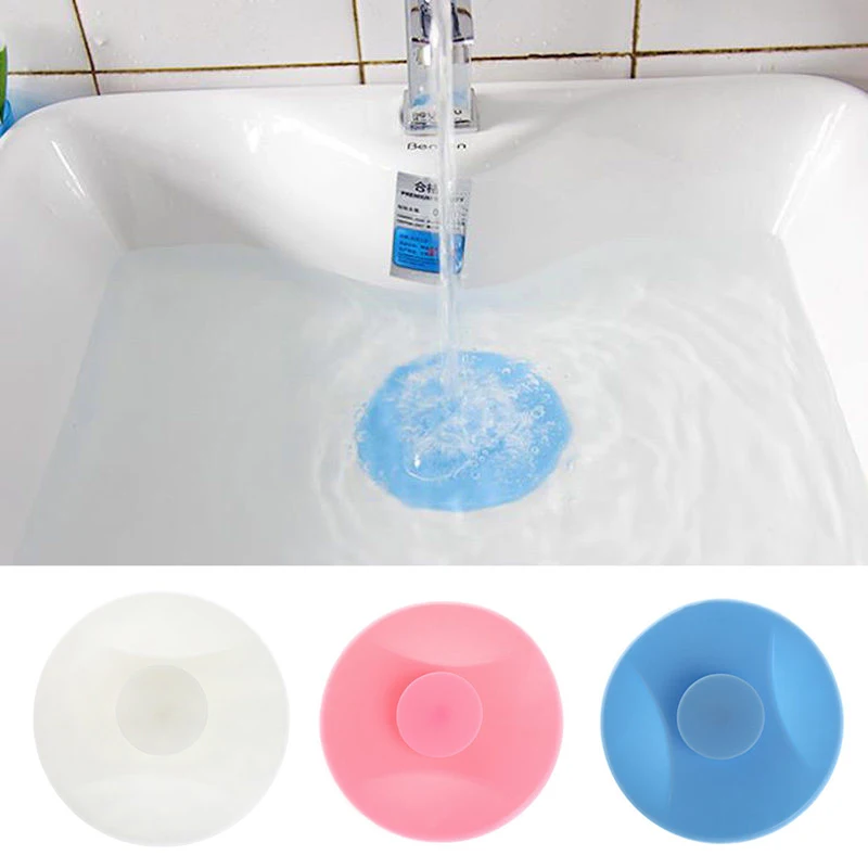 3Colors Rubber Kitchen Tub Sink Floor Drain Plug Bath Laundry Water Stopper Tool