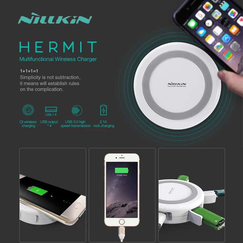 4 Ports 2A font b Charger b font USB Hub 3 0 Data Transmission Nillkin Multifunctional