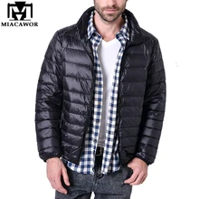 Miacawor пуховик мужской Сверхлегкий Повседневная зимняя куртка Jaqueta Masculina корейский пуховик Мужская Уличная одежда большого размера 5XL J629
