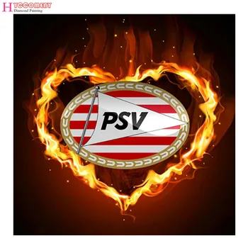 

football "PSV" logo ajax 5d diy diamond embroidery, full diamond painting, diamond cross stitch mosaic, needlework 2018 new hot
