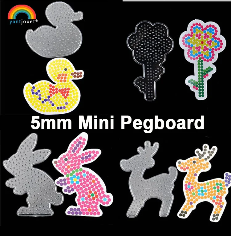 

Yant Jouet 5mm Mini Pegboard Animal Dog Duck Transparent Template Board DIY Figure Material Board Hama Perler Beads For Children