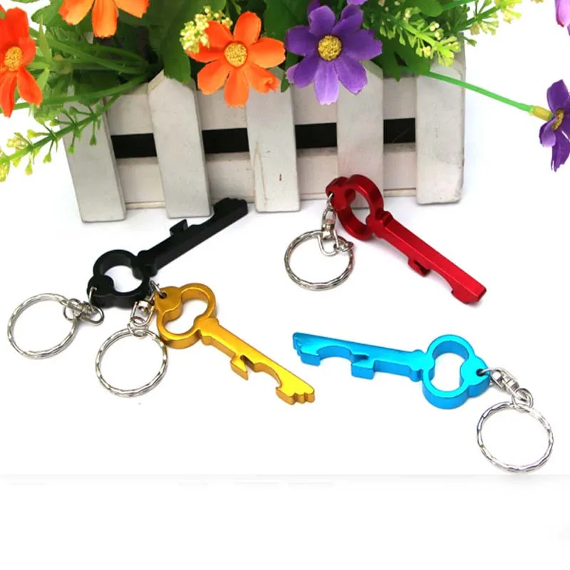 

Metal Key Shaped Bottle Opener Outdoor EDC Wine Beer Can Opener Durable Keychain Creative Keyring